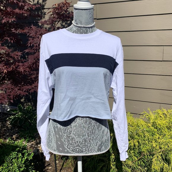 Brandy Melville Tops - John Galt Block-Colored Cropped Long Sleeve